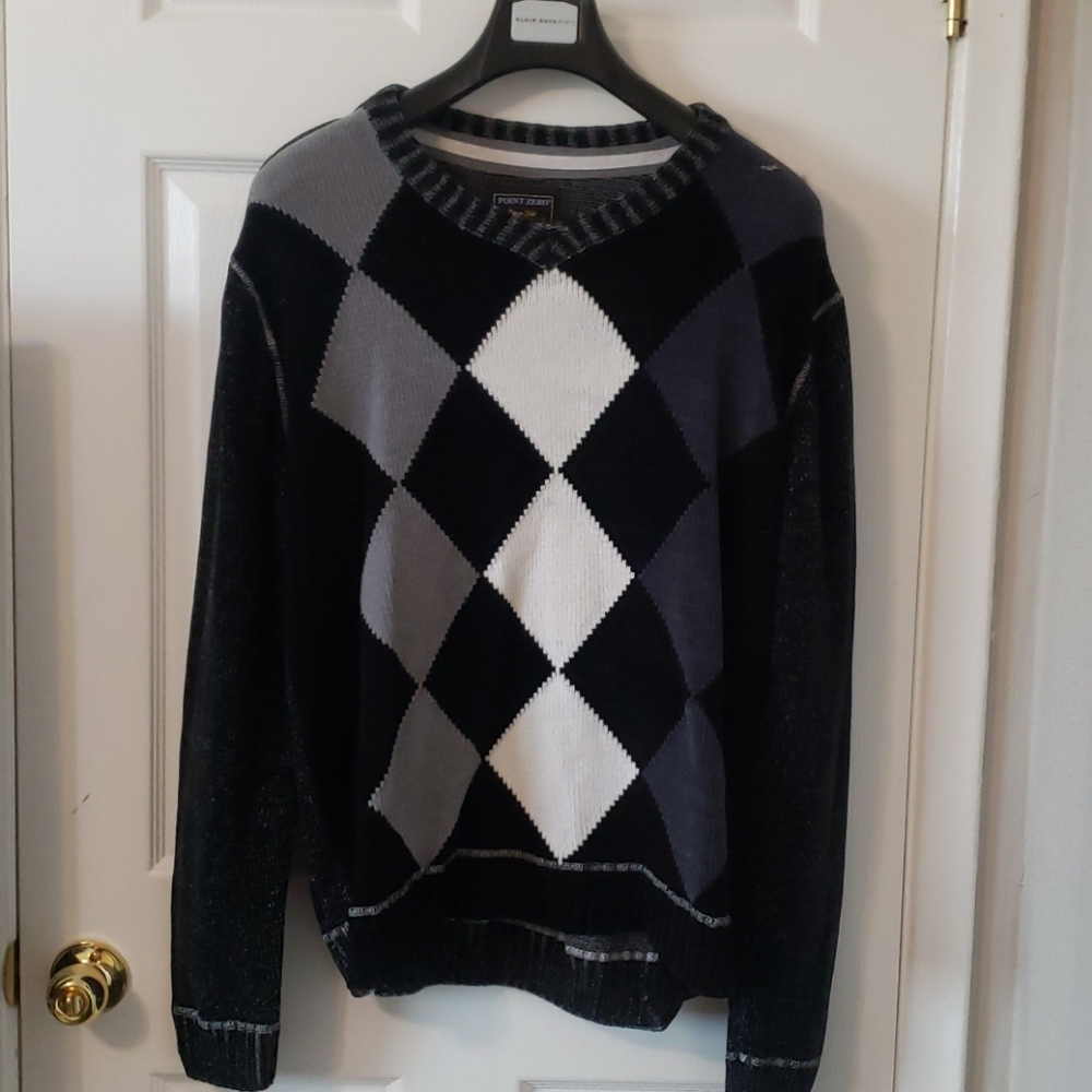 Point zero argyle sweater